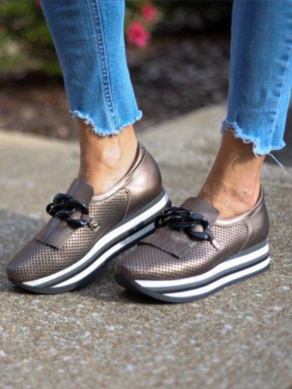 Softwaves Cadie Chain Tassel Loafers/shoes Sz 38.